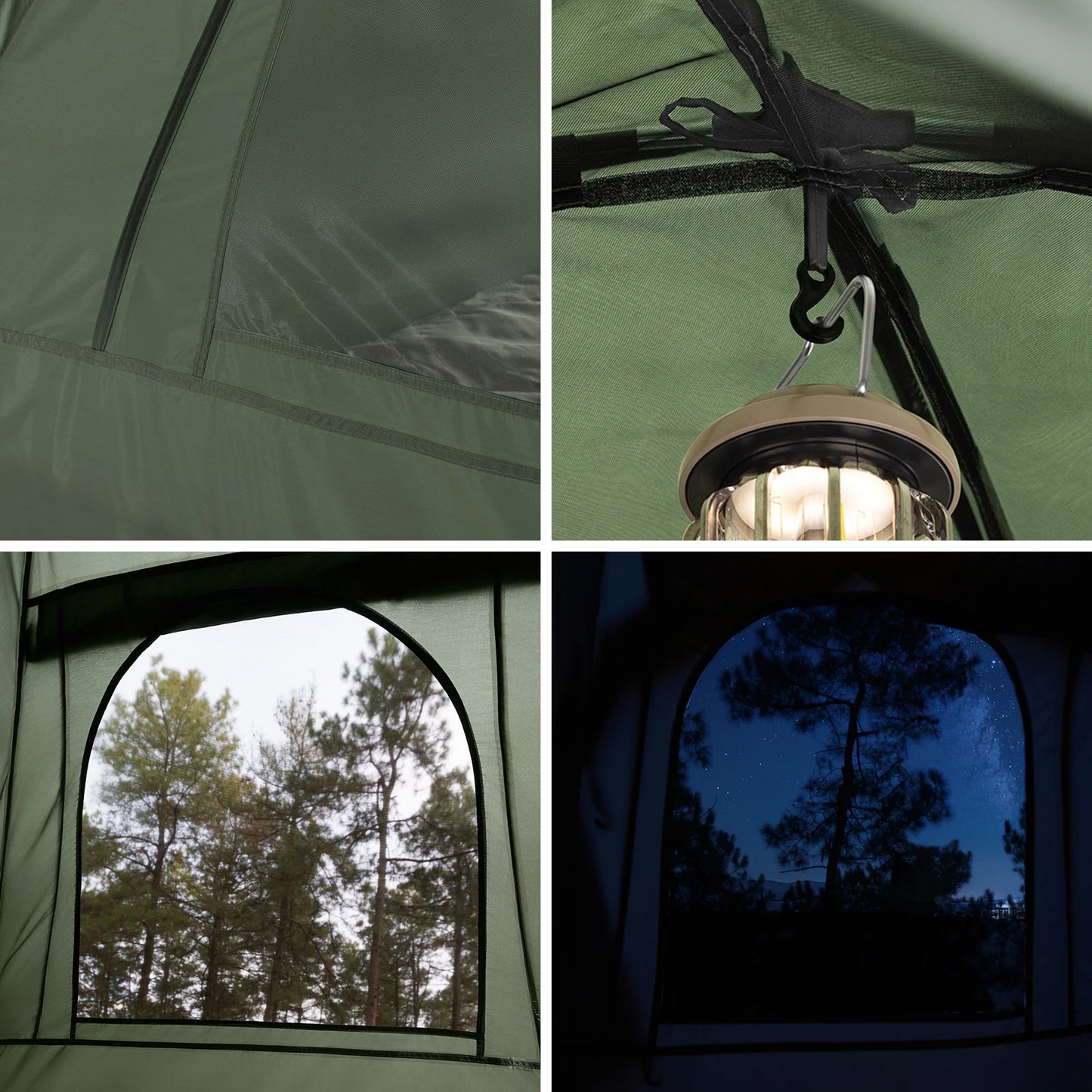 Campingtent - Opblaasbare Tent – Kampeertent – Lichtgewicht Tent – Outdoor Tent – Snelle Inflatie – Aluminium Frame – Compact Draagtas - Groen