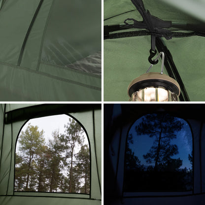 Campingtent - Opblaasbare Tent – Kampeertent – Lichtgewicht Tent – Outdoor Tent – Snelle Inflatie – Aluminium Frame – Compact Draagtas - Groen