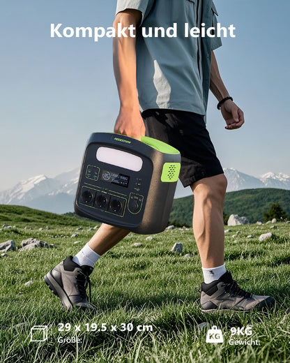 Powerstation – Draagbare Generator – Noodstroom – Camping Accu – Mobiele Energie – 700W Vermogen – 483,84Wh LiFePO4 Batterij