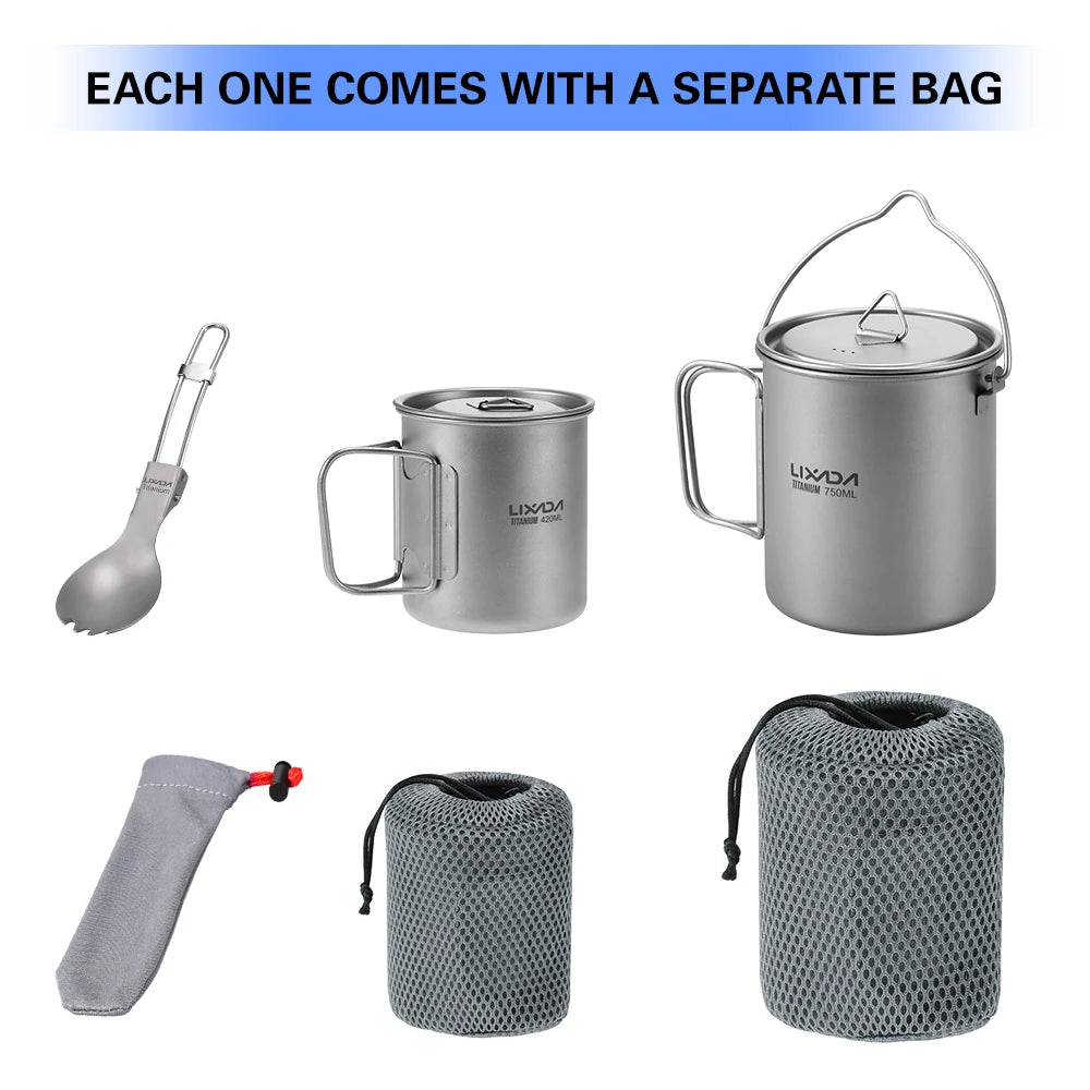 Kampeermok - Kamperen - Overleven - Overlevingsbenodigdheden - Picknick - Overleven - Titanium - QUORE
