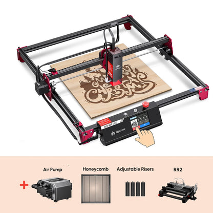 AlgoLaser Laser Engraver DIY MK2 10W 3.5” Color Touch Screen App Offline Control DIY Engraver Tool for Metal/Glass/Wood Engrave - QUORE