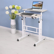 Laptoptafel - Laptoptafel Verstelbaar - Laptoptafel op Wielen - Computerbureau - Computertafel - 60cm - Rechthoekig