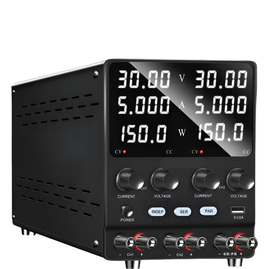 Labvoeding - Laboratorium Voeding - Power Supply - Powerbank - 30V 5A - 220V - Dual Output - Instelbare - Dubbele Uitgang – Reguleerbare DC Voeding voor Elektronica en Testomgevingen