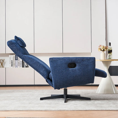 Loungestoel – Relaxstoel – Fauteuil – Zitstoel – Verstelbare Rugleuning – 360° Draaibare Basis – Chenille Stof