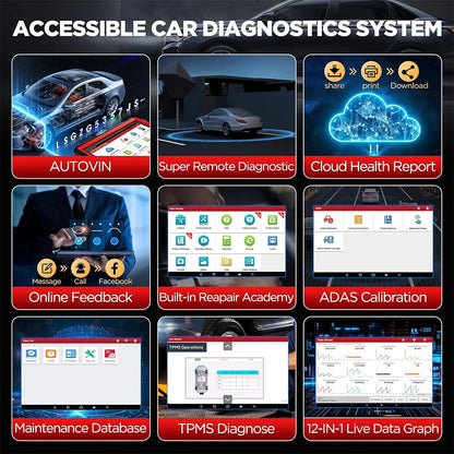 Autodiagnose Tool – Autoscanner – Foutcode Lezer – Diagnose Scanner – OBD2 Scanner – Wifi Bluetooth – 10,1 Inch Scherm