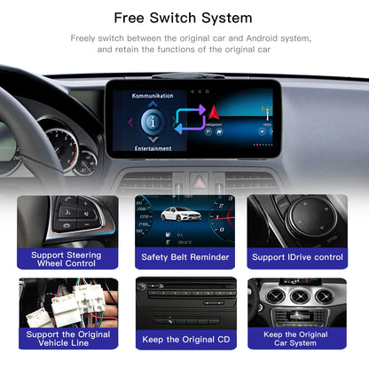 Multimediasysteem AutoRadio Android 14 – Carplay Draadloos Navigatiesysteem – Touchscreen 10,25 inch – Qualcomm Snapdragon 665 – 8GB RAM 64GB Opslag