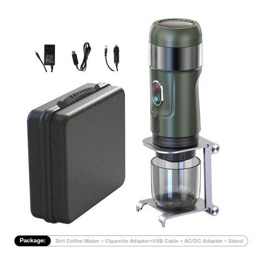 HiBREW Wireless Electric Portable Espresso Coffee Machine for Car &amp; Home Camping Coffee Maker Fit Nespresso Dolce Capsule Powder