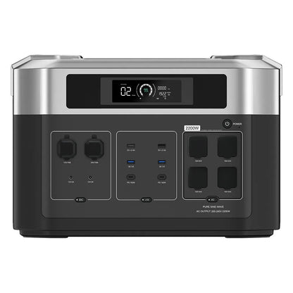 Mobiele Power Station – Draagbare Accu – Noodstroom Generator – Camping Accu – UPS Functie – 2048Wh Capaciteit – 2200W Pure Sinusgolf