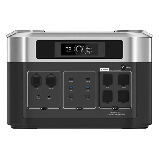 Mobiele Power Station – Draagbare Accu – Noodstroom Generator – Camping Accu – UPS Functie – 2048Wh Capaciteit – 2200W Pure Sinusgolf