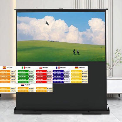 Projectiescherm – Beamerscherm – Projectiedoek – Mobiel Scherm – Draagbaar Scherm – 80 Inch 16:9 – Verstelbare Hoogte 40 Inch – Lichtgewicht Aluminium Frame - QUORE
