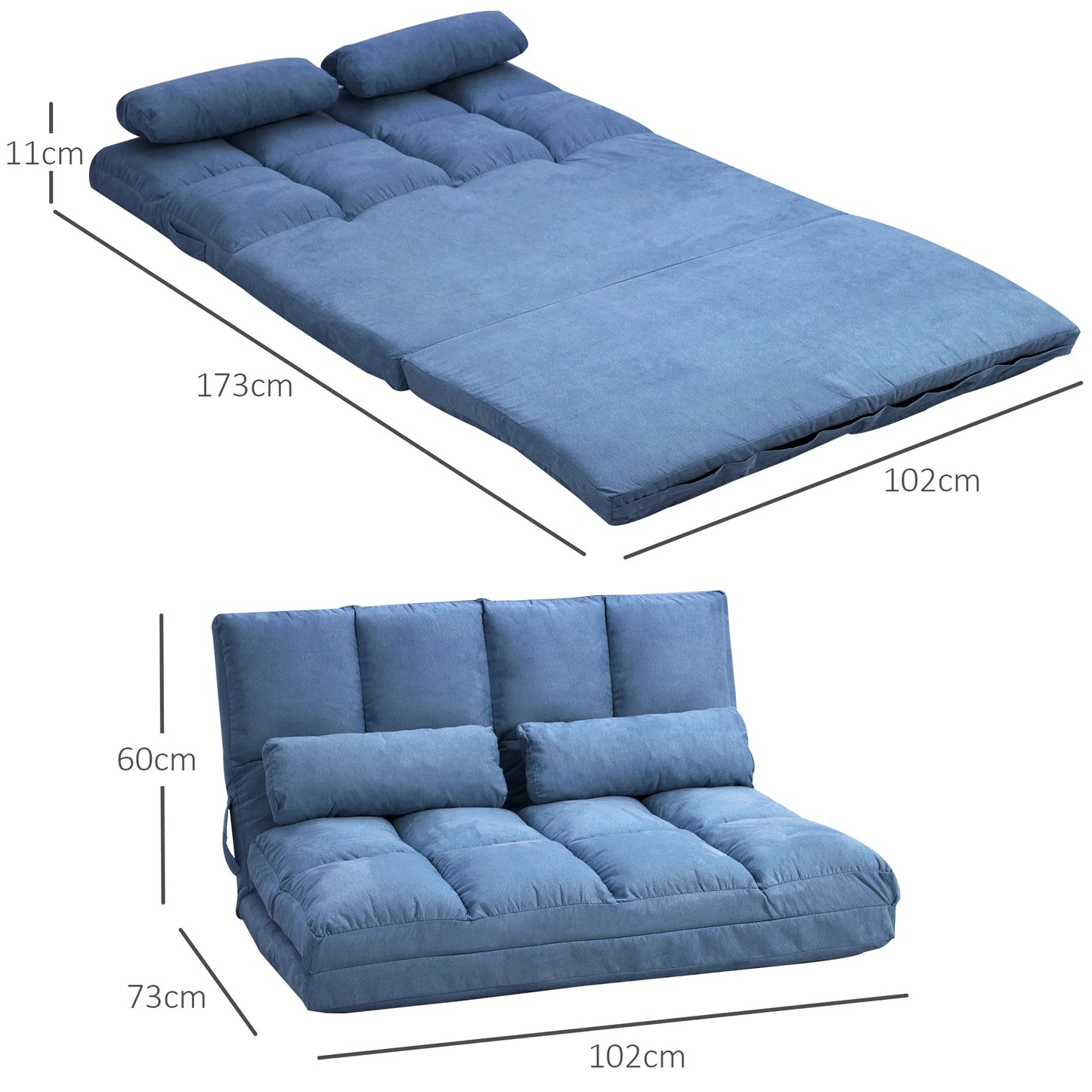 Vloerstoel – Zitstoel – Lounge Stoel – Relaxstoel – 3 Verstelbare Posities – Stevige Rugleuning - QUORE