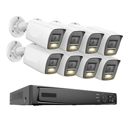 Complete 8-Kanaals Beveiligingscamera Set – Camerabewaking – Beveiligingssysteem – Cameraset – 12MP Haarscherp – Bewegingsdetectie Met Slimme Herkenning - 8-kanaals NVR met 8 Camera’s - Build-in HDD: Geen
