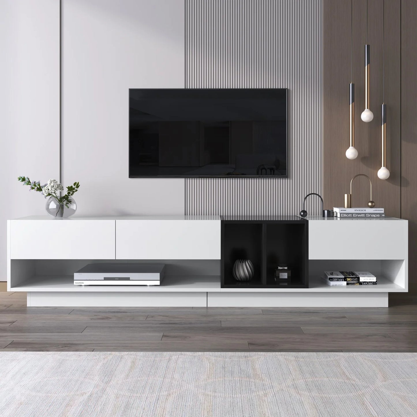 TV-Meubel – Tv-Kast – Meubel Voor Tv – Opbergmeubel – Ruime Lades – Krasbestendig Spaanplaat – Geschikt Voor 50-59 Inch Televisies