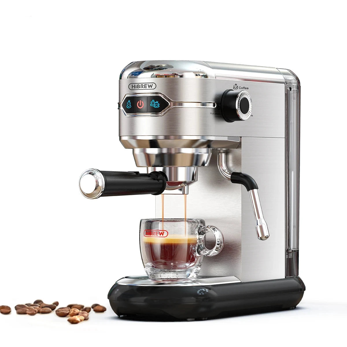 HiBREW Espressomachine Handmatig - Espresso Maker - Espressomachine Met Koffiebonen - Praktisch - Stijlvol - QUORE