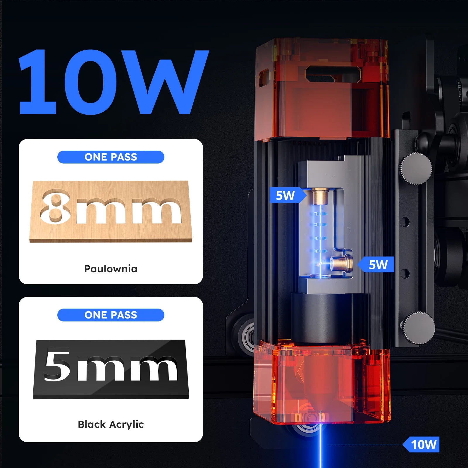 Lasergraveermachine – Laser cutter – CNC graveermachine – Laser snijder – Gravure apparaat – Groot werkoppervlak 410x380 mm – Magnetisch oogbeschermingsfilter - QUORE