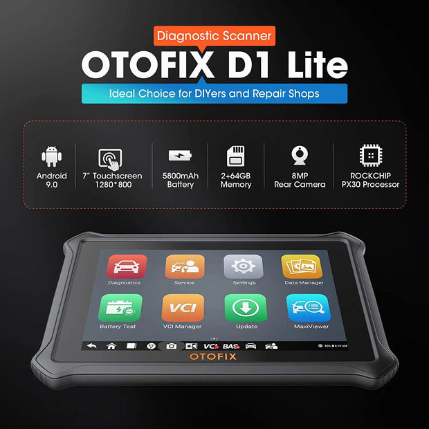 OBD2-scanner - Diagnosecomputer - Slimme diagnosetool - Foutverwijdering - Bidirectionele autoscantool - FCA SGW - 38+ Reset-services