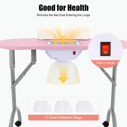 Make-up Koffer – Beauty Koffer – Make-up Trolley – Make-up Case – Make-up Organizer – Rose Goud – Ingebouwde LED-Verlichting – Verstelbaar Handvat Met 4 Vergrendelbare Wielen