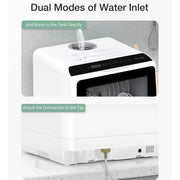 Dishwasher - Freestanding - Smart Table Dishwasher - Cutlery Basket - For Home Kitchen - 50Hz - 900W - 220V-240V - APP Control - Intelligent - Dishwasher Machine for Kitchen - White