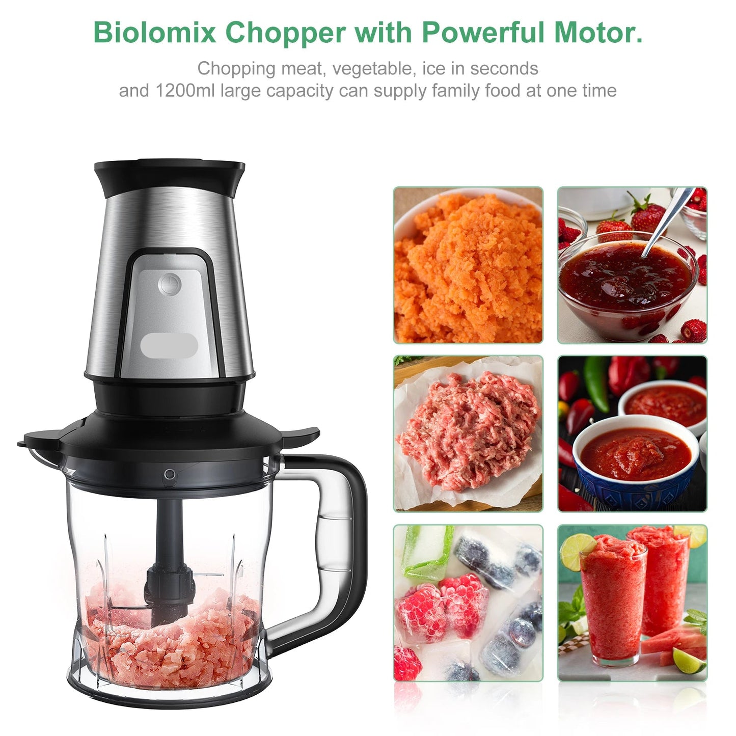 3-in-1 Multifunctionele Foodprocessor - Blender - Nutribullet - Smoothie Maker - Hakmolen - Droogmolen - 700W - QUORE