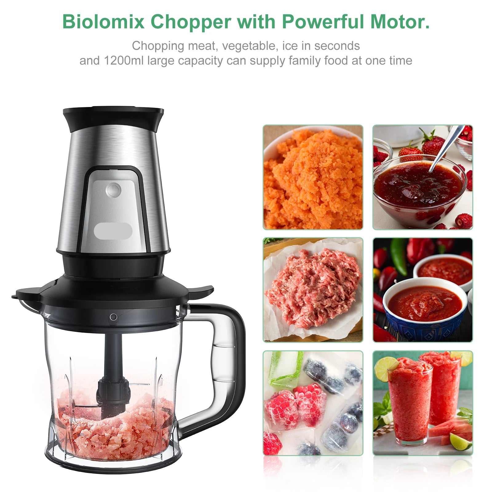 3-in-1 Multifunctionele Foodprocessor - Blender - Nutribullet - Smoothie Maker - Hakmolen - Droogmolen - 700W - QUORE