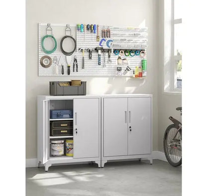 Kantoor Kast - Dossier Kast - Kantoor - Kantoorartikelen - Kast - Dressoir - Kasten - Opbergkasten Met Deuren - Boekenkast - Boeken Kast Merk - Lichtgrijs - QUORE