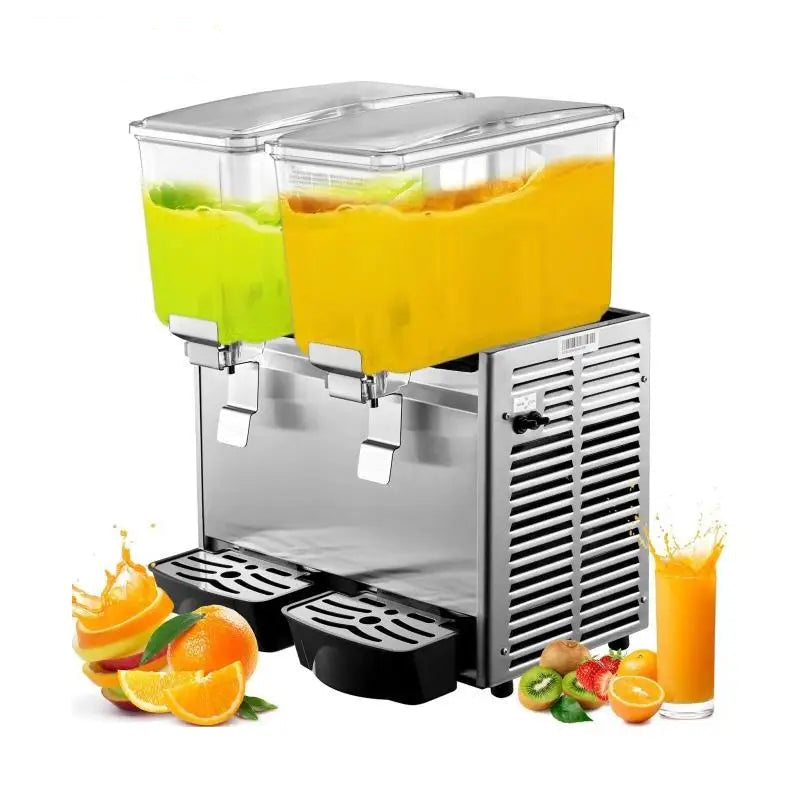 Koeldrankendispenser – Tandem Dispenser – Drankendispenser – Koelmachine – 2 X 12 Liter Tanks – Roestvrijstalen Behuizing - QUORE