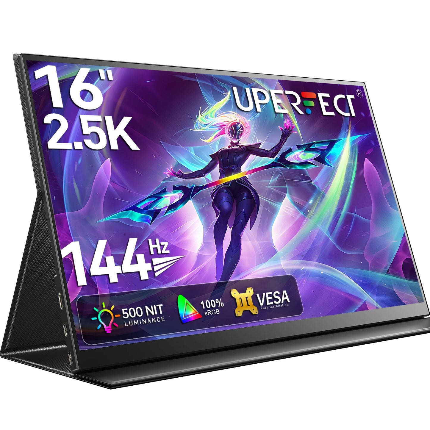 Gamingmonitor – Draagbare Monitor – Extern Scherm – Laptop Display – Tweede Scherm – 17,3 Inch – 2.5K QHD Resolutie – 144Hz Verversingssnelheid