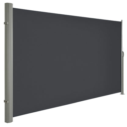 Windscherm - Tuinscherm - Zijluifel - Opvouwbare Windschermen - 200x400 cm - Volledig Aluminium Frame – Waterdicht - UV 30+ Bescherming – Privacy Scherm voor Buiten - Donkergrijs