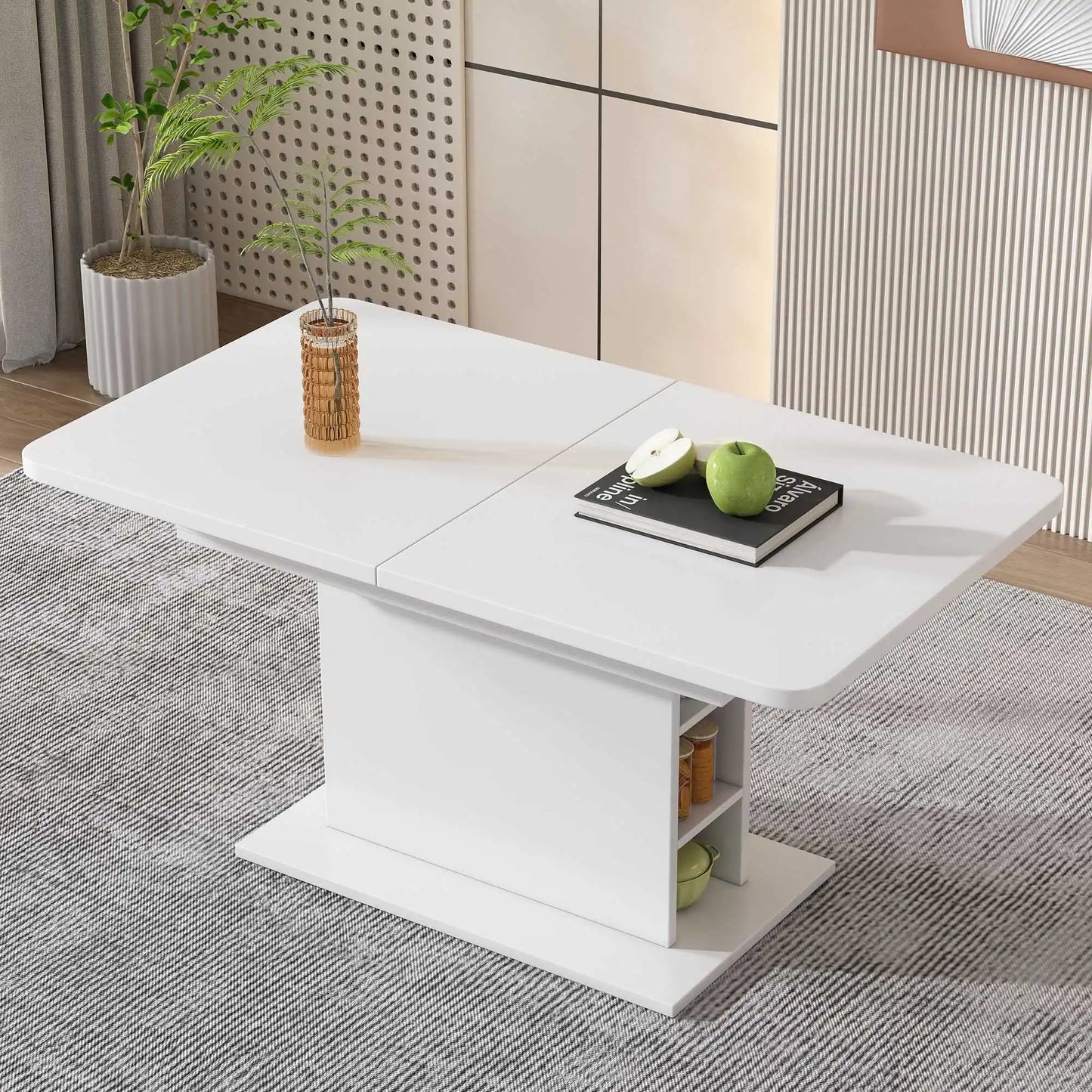 Uitschuifbare Eettafel – Verstelbare Tafel – Uitklapbare Eettafel – Flexibele Tafel – Met Slimme Opbergruimte – Ruimtebesparend Ontwerp