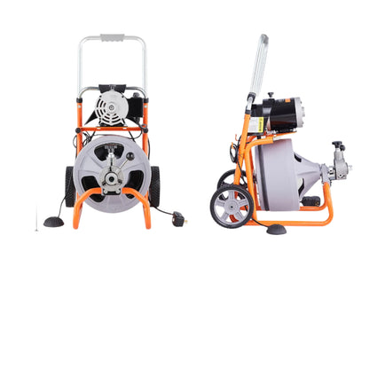 Ontstoppingsmachine – Drain Cleaner – Afvoerontstopper – Kabelmachine – Vetverwijderaar – 23 Meter Kabel – Automatische Kabelvoeding - 100FT - QUORE