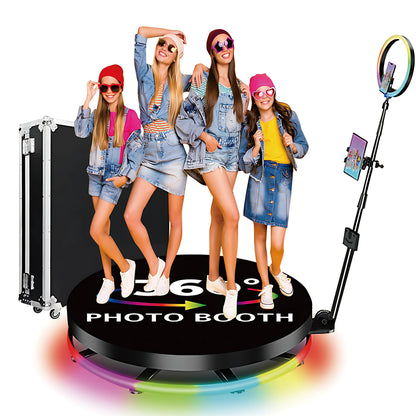 360° Fotobooth – 360 Graden Fotostatief – Draaiende Fotocabine – Slow Motion Booth – Fotokiosk – Massief Metaal – Tot 7 Personen