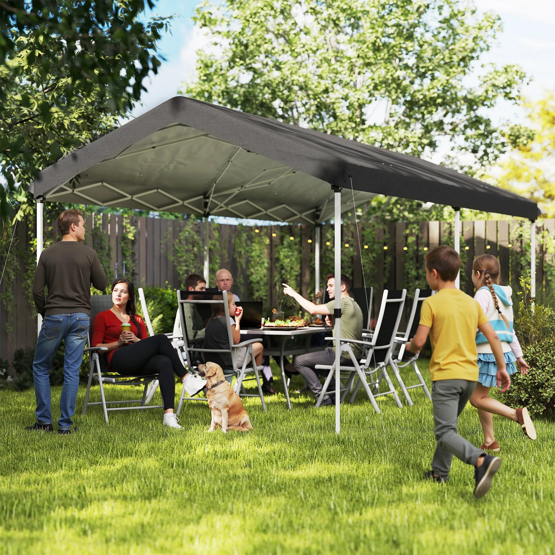 Opvouwbare Partytent – Partytent – Tent – Paviljoen – Zonnescherm – 6x3 Meter – UV50+ Bescherming - QUORE