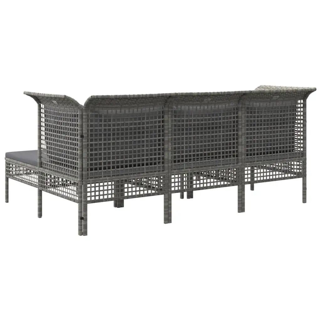 Loungeset Tuin – Tuinmeubelset – Loungehoek – Buitenbank – Gevlochten Resin – Gepoedercoat Staal – Comfortabele Kussens