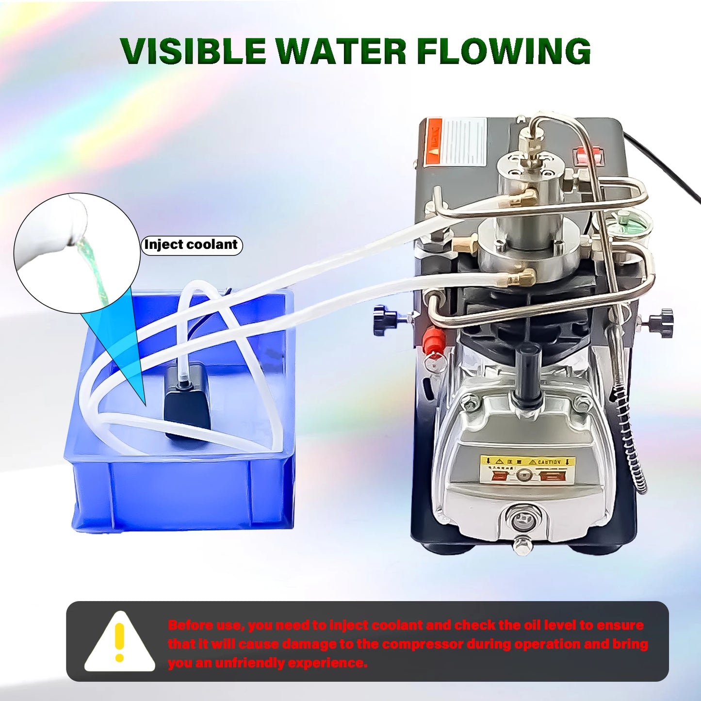 Elektrische Hogedruk Compressor – Luchtcompressor – Hogedrukpomp – Luchtpomp – Duikcompressor – 300 Bar – Water- En Luchtkoeling - QUORE