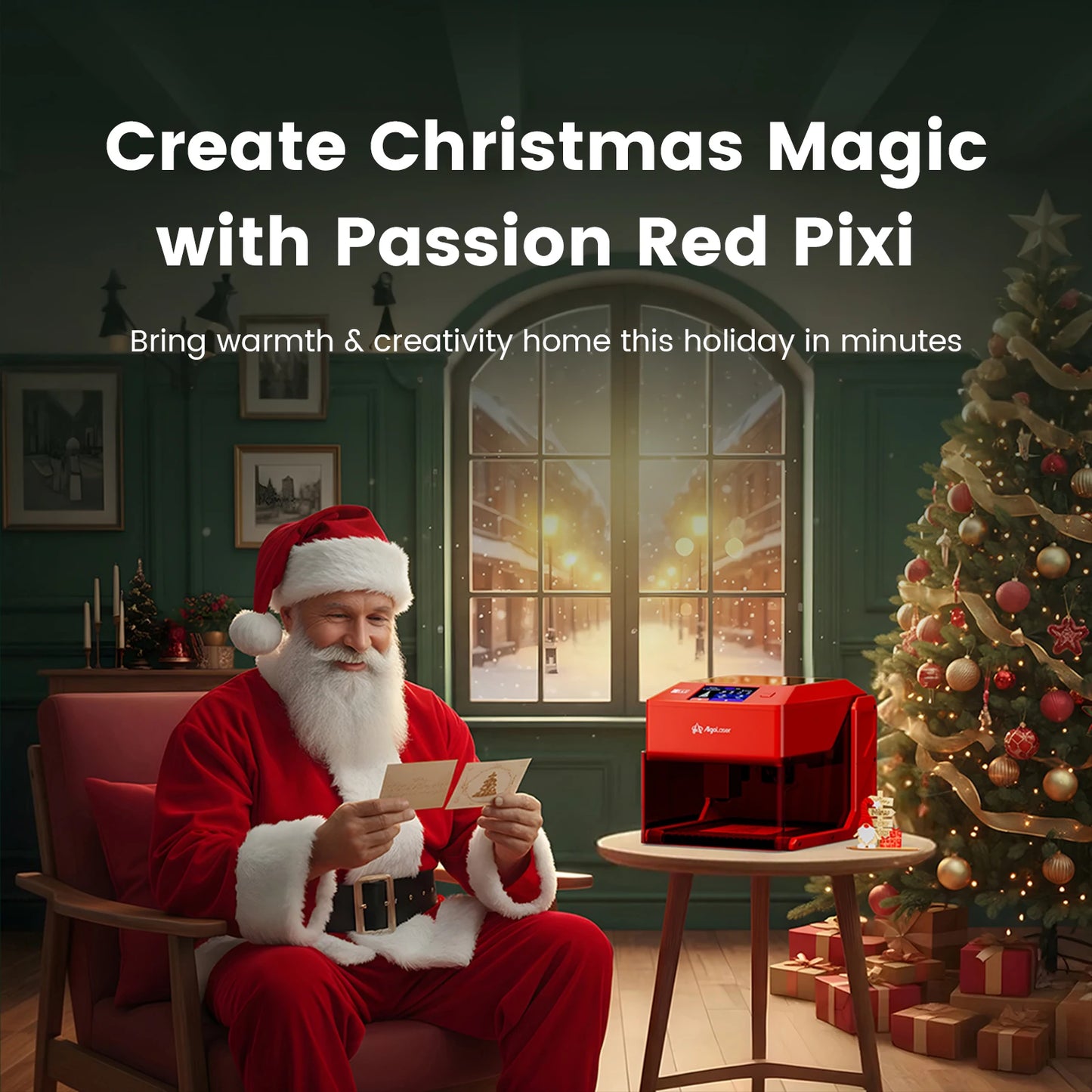 AlgoLaser 10W 5W 3W Smart Engraving Machine ALGOOS 2.6 Closed Box Machine Handwriting Screen for Christmas Gifts Decorations