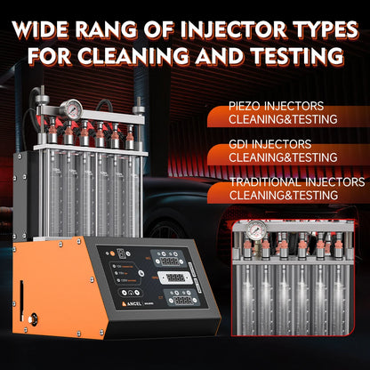 Brandstofinjector Reiniger – Injector Cleaner – Ultrasonische Reiniging – Injector Tester – On-Vehicle Reiniging – Motortoerental Simulatie