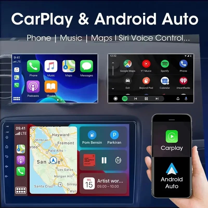 Android 12 Autoradio – Multimedia Systeem – GPS Navigatie – Carplay Radio – Auto Stereo – 9 Inch Touchscreen – 4x45W Versterker - QUORE