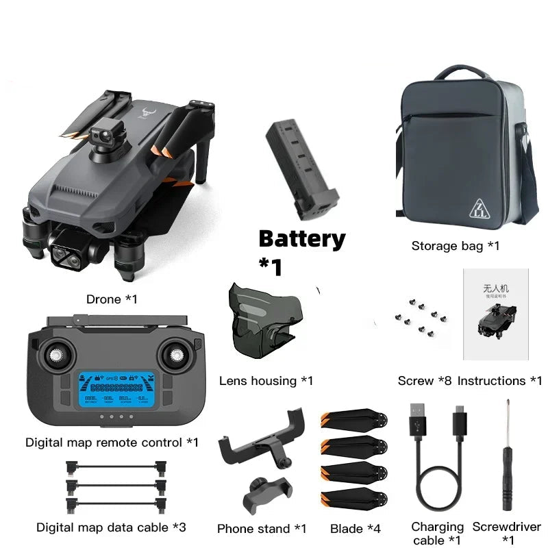 Drone – Mini Drone – Camera Drone – Compact Drone – 4K Ultra HD Video – 40 Minuten Vliegtijd – GPS Ondersteuning