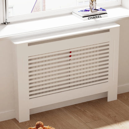Radiatorombouwen - Radiatorbekleding - Woonkamer Meubels - Moderne Minimalistische Stijl - Horizontaal - Medium - Buitenkant 111x19X92cm/43.7x7.5x36.2inch - Binnenkant 104x17.3x91cm/40.94x6.81x35.8inch - Wit - QUORE