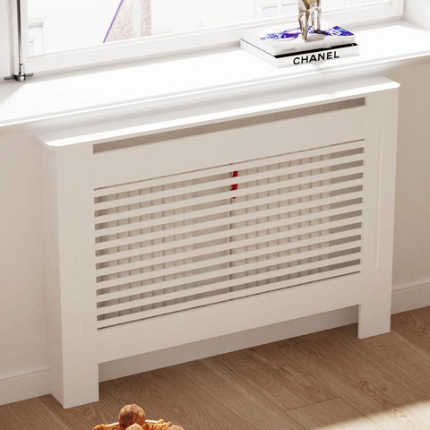Radiatorombouwen - Radiatorbekleding - Woonkamer Meubels - Moderne Minimalistische Stijl - Horizontaal - Medium - Buitenkant 111x19X92cm/43.7x7.5x36.2inch - Binnenkant 104x17.3x91cm/40.94x6.81x35.8inch - Wit