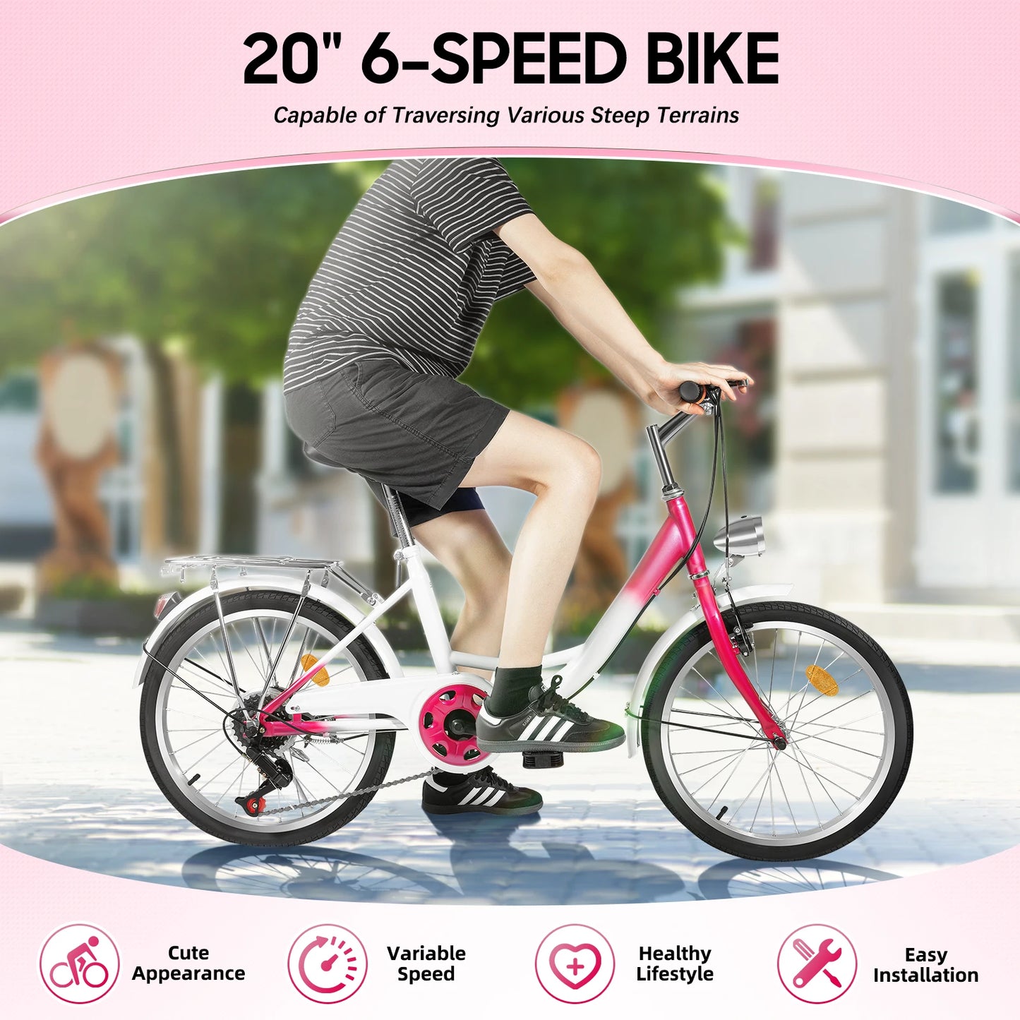 Kinderfiets – Kinderfietsje – Jongensfiets – Meisjesfiets – 20 Inch – 6 Versnellingen – Verstelbaar Zadel