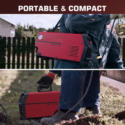 Plasmasnijder - Plasmasnijdermachine - Plasmasnijderapparaat - Digitaal Inverterlassen - met Werkende Schort - Draagbare - Arc - 220V - 50A DC-omvormer - IGBT - LED-display - HF contactloze snijmachine - voor thuisgebruik - QUORE