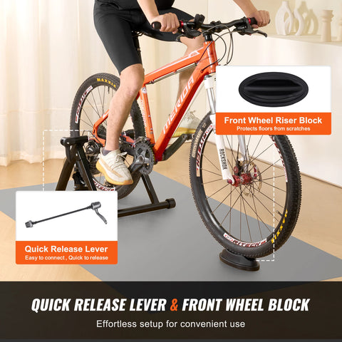 Fietstrainer - Bike Trainer Stand - Hometrainer - Indoor Bike Trainer - High Performance Rolling Bench Bike - Magnetische Motor Met - Fluid Stationaire Bike Stand - Fluid Vliegwiel Draagbare Fietsenstandaard