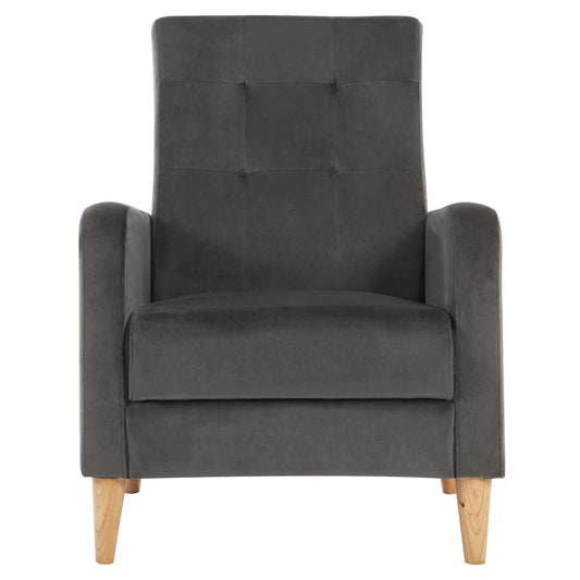 Stoel - Fauteuil - Lounge Stoel - Fauteuil Woonkamer - Gevoerde Zitting - Armleuningen - Hoge Rug. - QUORE