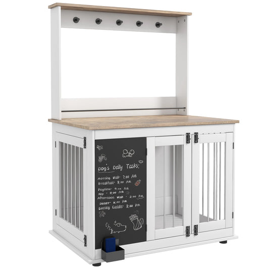 Hondenmand – Hondenhok – Dogcrate – Hondenbench – Hondenbed – Met Opbergruimte En 5 Haken – Geschikt Voor Grote Honden Tot 30 Kg