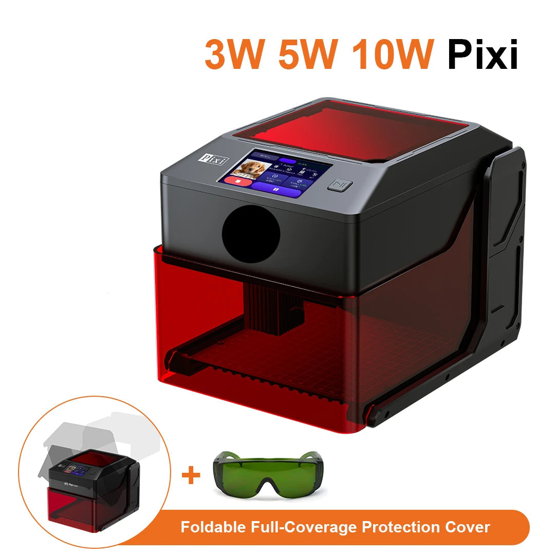 Mini Lasergraveermachine – Laser Engraver – Graveerder – Snijmachine – Graveermachine – 3W Ultra-Fijne Laser – 3,5" Touchscreen Bedienbaar - QUORE