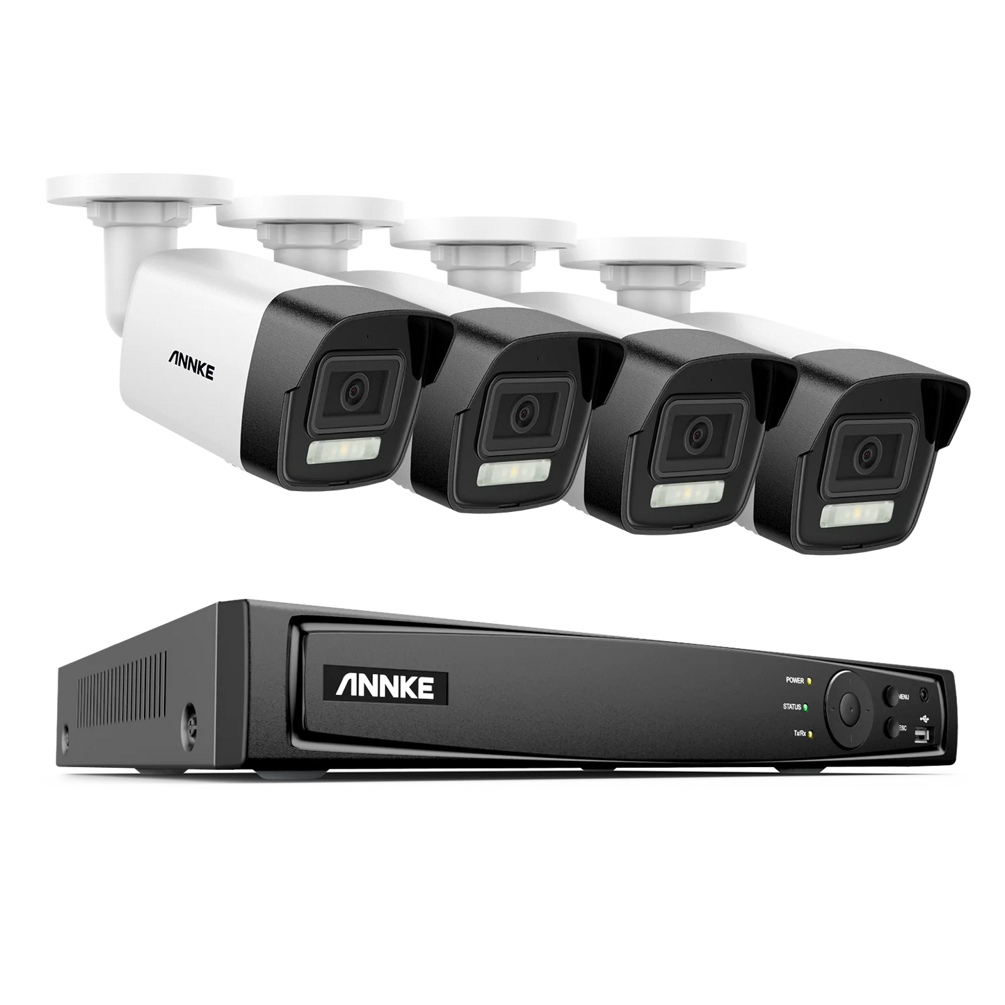 ANNKE 8CH 8MP Ultra HD PoE Network Video Security System 4K H.265 Surveillance NVR 4x8MP HD IP67 POE CCTV Bullet Cameras