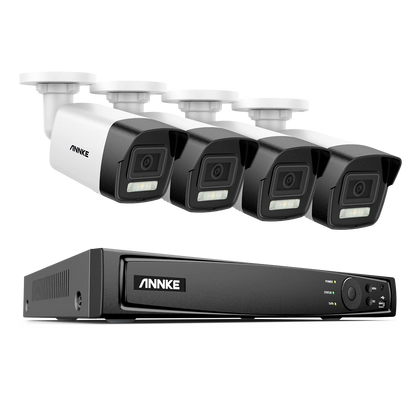 ANNKE 8CH 8MP Ultra HD PoE Network Video Security System 4K H.265 Surveillance NVR 4x8MP HD IP67 POE CCTV Bullet Cameras