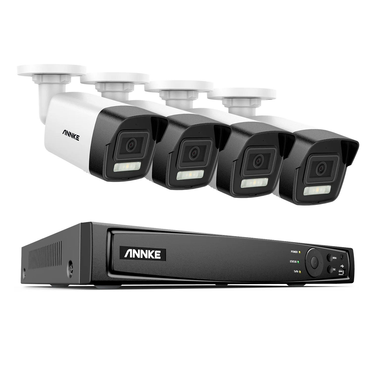 Beveiligingssysteem – Beveiligingscamera Set – NVR Camerasysteem – PoE Camerasysteem – 8 Kanaals NVR – 4K 8MP Resolutie – IP67 Waterdicht - QUORE
