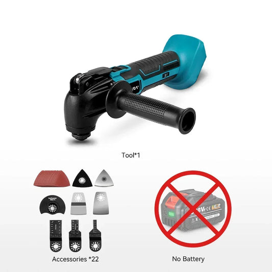 Oscillerend Multitool - Electrische Zaag - Multitool Gereedschap - Snelwisselsysteem, Variabele Snelheid - 200W - voor Houtbewerking – Zonder Accu